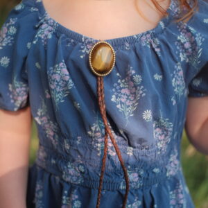 Tiger Eye Clip-On Bolo Tie