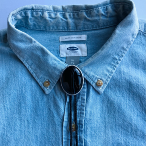 Black Lace Agate Bolo Tie